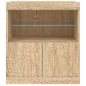 Příborník s LED osvětlením dub sonoma 60 x 37 x 67 cm - obrázek 6