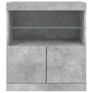 Příborník s LED osvětlením betonově šedý 60 x 37 x 67 cm - obrázek 6
