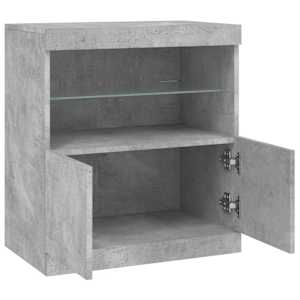 Příborník s LED osvětlením betonově šedý 60 x 37 x 67 cm - obrázek 7