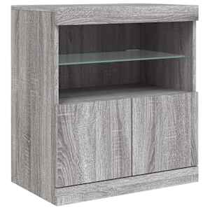 Příborník s LED osvětlením šedý sonoma 60 x 37 x 67 cm - obrázek 3