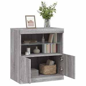 Příborník s LED osvětlením šedý sonoma 60 x 37 x 67 cm - obrázek 5