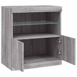 Příborník s LED osvětlením šedý sonoma 60 x 37 x 67 cm - obrázek 7