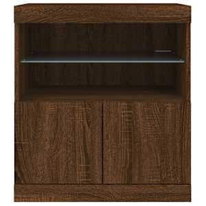 Příborník s LED osvětlením hnědý dub 60 x 37 x 67 cm - obrázek 6