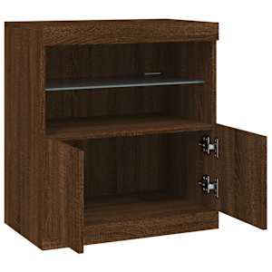Příborník s LED osvětlením hnědý dub 60 x 37 x 67 cm - obrázek 7