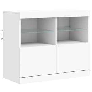 Příborník s LED osvětlením bílý 81 x 37 x 67 cm - obrázek 3