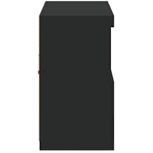 Příborník s LED osvětlením černý 81 x 37 x 67 cm - obrázek 8