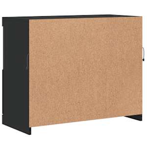 Příborník s LED osvětlením černý 81 x 37 x 67 cm - obrázek 9