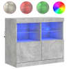 vidaXL puhvetkapp LED-tuledega, betoonhall, 81 x 37 x 67 cm