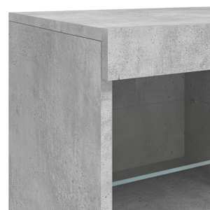 Příborník s LED osvětlením betonově šedý 81 x 37 x 67 cm - obrázek 10