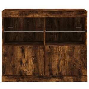 Příborník s LED osvětlením kouřový dub 81 x 37 x 67 cm - obrázek 6
