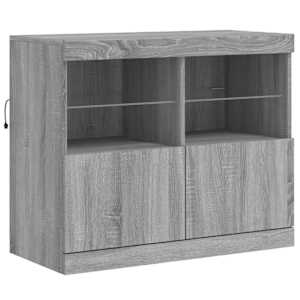 Příborník s LED osvětlením šedý sonoma 81 x 37 x 67 cm - obrázek 3