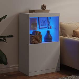 Příborník s LED osvětlením bílý 60,5 x 37 x 100 cm - obrázek 4