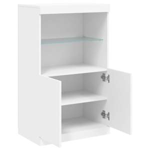 Příborník s LED osvětlením bílý 60,5 x 37 x 100 cm - obrázek 7