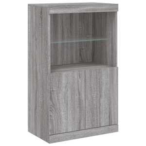 Příborník s LED osvětlením šedý sonoma 60,5 x 37 x 100 cm - obrázek 3