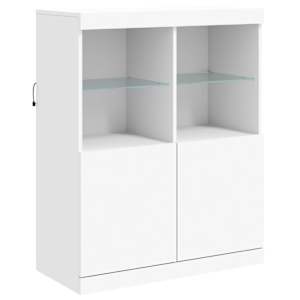 Příborník s LED osvětlením bílý 81 x 37 x 100 cm - obrázek 3