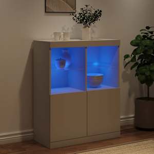 Příborník s LED osvětlením bílý 81 x 37 x 100 cm - obrázek 4
