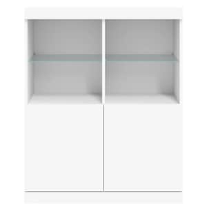 Příborník s LED osvětlením bílý 81 x 37 x 100 cm - obrázek 6