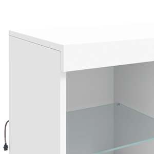 Příborník s LED osvětlením bílý 81 x 37 x 100 cm - obrázek 10