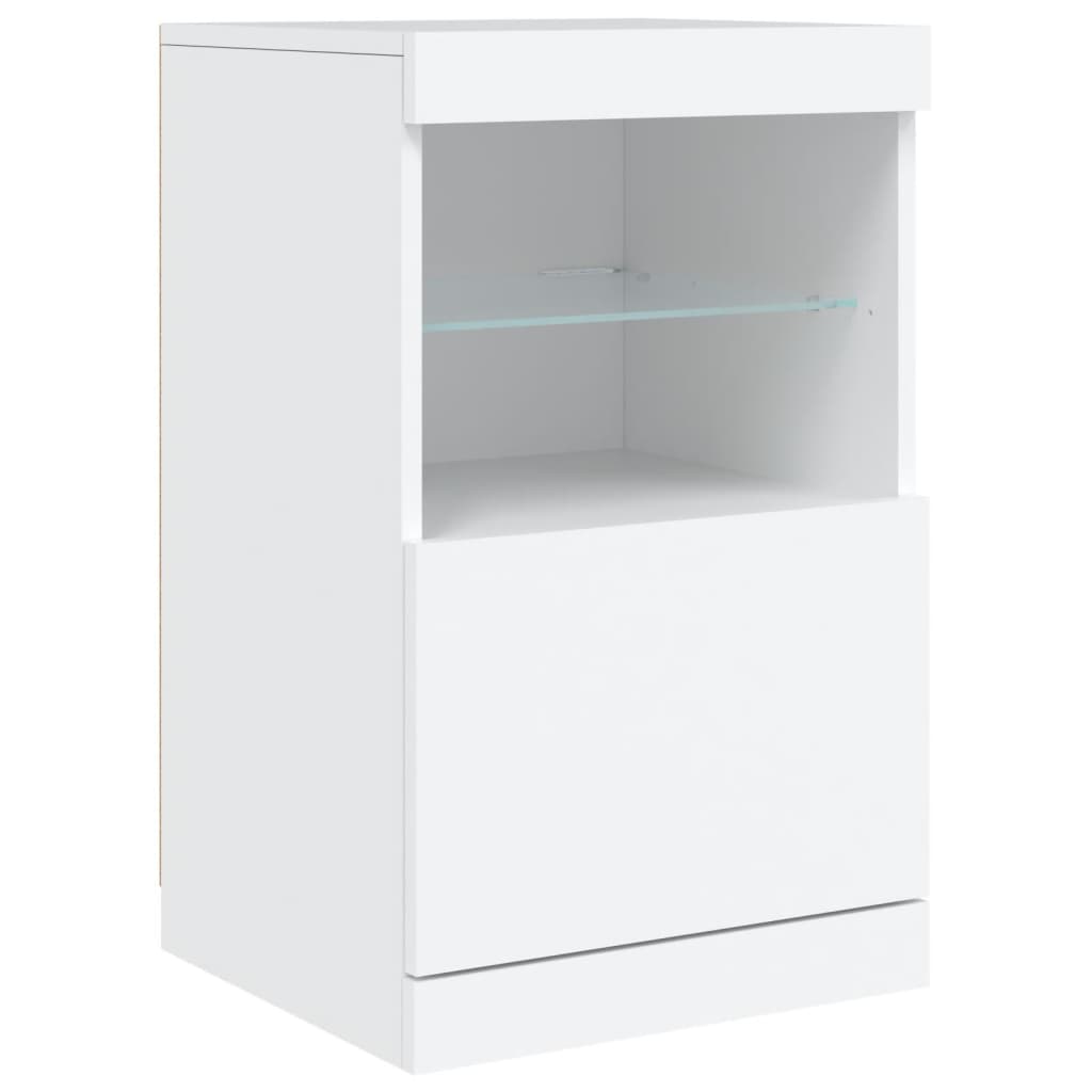 vidaXL Dressoir met LED-verlichting 41x37x67 cm wit afbeelding