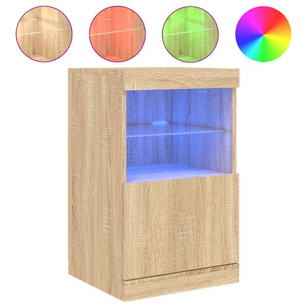 vidaXL puhvetkapp LED-tuledega, Sonoma tamm, 41 x 37 x 67 cm