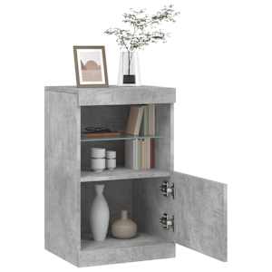 Příborník s LED osvětlením betonově šedý 41 x 37 x 67 cm - obrázek 5