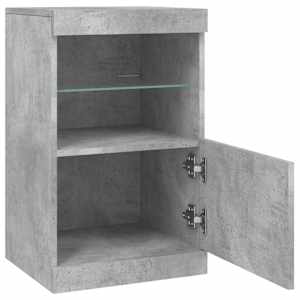 Příborník s LED osvětlením betonově šedý 41 x 37 x 67 cm - obrázek 7