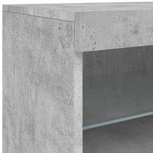 Příborník s LED osvětlením betonově šedý 41 x 37 x 67 cm - obrázek 11