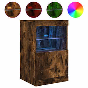 Příborník s LED osvětlením kouřový dub 41 x 37 x 67 cm - obrázek 2