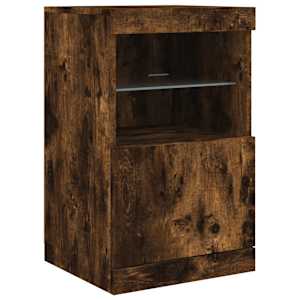 Příborník s LED osvětlením kouřový dub 41 x 37 x 67 cm - obrázek 3