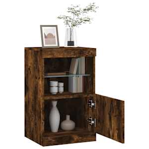 Příborník s LED osvětlením kouřový dub 41 x 37 x 67 cm - obrázek 5