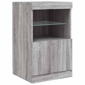 Příborník s LED osvětlením šedý sonoma 41 x 37 x 67 cm - obrázek 3