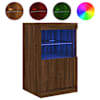 vidaXL puhvetkapp LED-tuledega, pruun tamm, 41 x 37 x 67 cm
