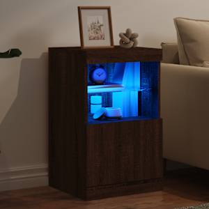 Příborník s LED osvětlením hnědý dub 41 x 37 x 67 cm - obrázek 4