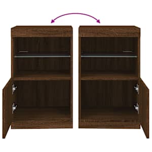 Příborník s LED osvětlením hnědý dub 41 x 37 x 67 cm - obrázek 10