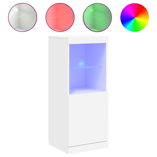 vidaXL puhvetkapp LED-tuledega, valge, 41 x 37 x 100 cm