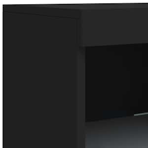 Příborník s LED osvětlením černý 41 x 37 x 100 cm - obrázek 11
