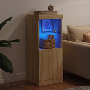 Příborník s LED osvětlením dub sonoma 41 x 37 x 100 cm - obrázek 3
