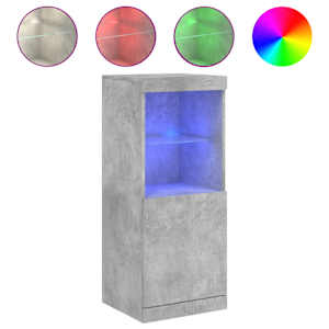 Příborník s LED osvětlením betonově šedý 41 x 37 x 100 cm - obrázek 2