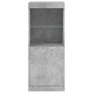 Příborník s LED osvětlením betonově šedý 41 x 37 x 100 cm - obrázek 6