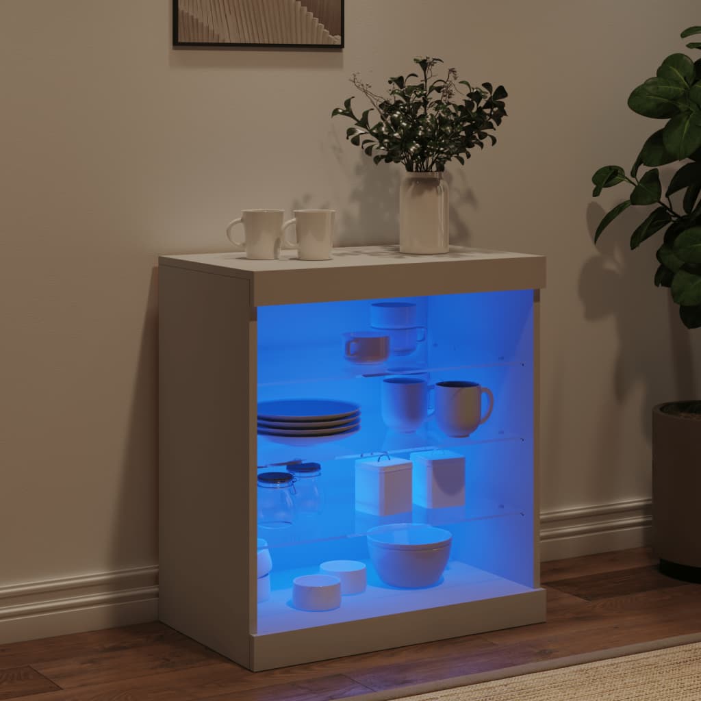 Thumbnail - vidaXL Sideboard mit LED-Beleuchtung Weiß 60,5x37x67 cm