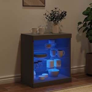 Příborník s LED osvětlením černý 60,5 x 37 x 67 cm - obrázek 3