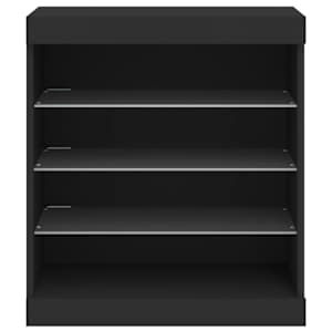 Příborník s LED osvětlením černý 60,5 x 37 x 67 cm - obrázek 6