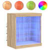 vidaXL puhvetkapp LED-tuledega, Sonoma tamm, 60,5 x 37 x 67 cm