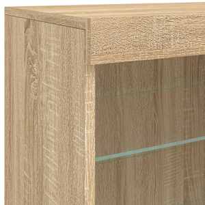Příborník s LED osvětlením dub sonoma 60,5 x 37 x 67 cm - obrázek 9