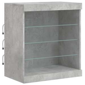 Příborník s LED osvětlením betonově šedý 60,5 x 37 x 67 cm - obrázek 5