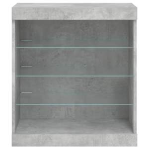 Příborník s LED osvětlením betonově šedý 60,5 x 37 x 67 cm - obrázek 6