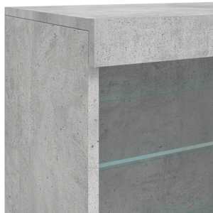 Příborník s LED osvětlením betonově šedý 60,5 x 37 x 67 cm - obrázek 9