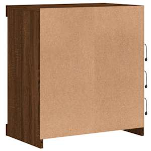 Příborník s LED osvětlením hnědý dub 60,5 x 37 x 67 cm - obrázek 8