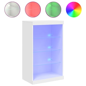 Příborník s LED osvětlením bílý 60,5 x 37 x 100 cm - obrázek 2
