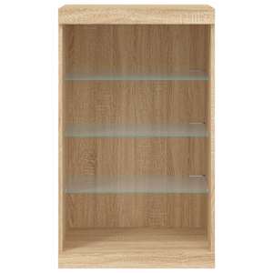 Příborník s LED osvětlením dub sonoma 60,5 x 37 x 100 cm - obrázek 6